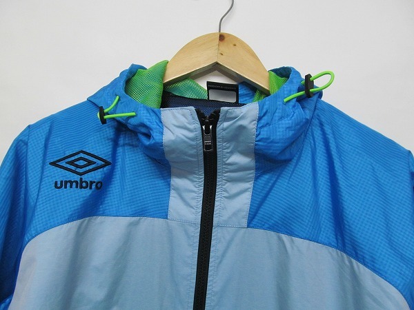 UMBRO アンブロ FEAT.XラインドＦＤＤジャケット ウインドブレーカー みずいろ O b17752_画像5