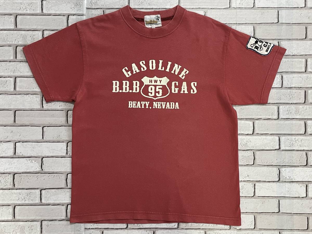 ＵＳＥＤ　フェローズ　PHERROW'S　BumBleBee　半袖Ｔシャツ　サイズME　バンブルビー　B.B.B GASOLINE HWY95 BEATY,NEVADA　ダメージあり_画像2