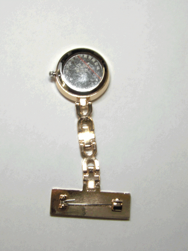 ナースウォッチ　安全ピンタイプ　ピンクゴールド_画像3