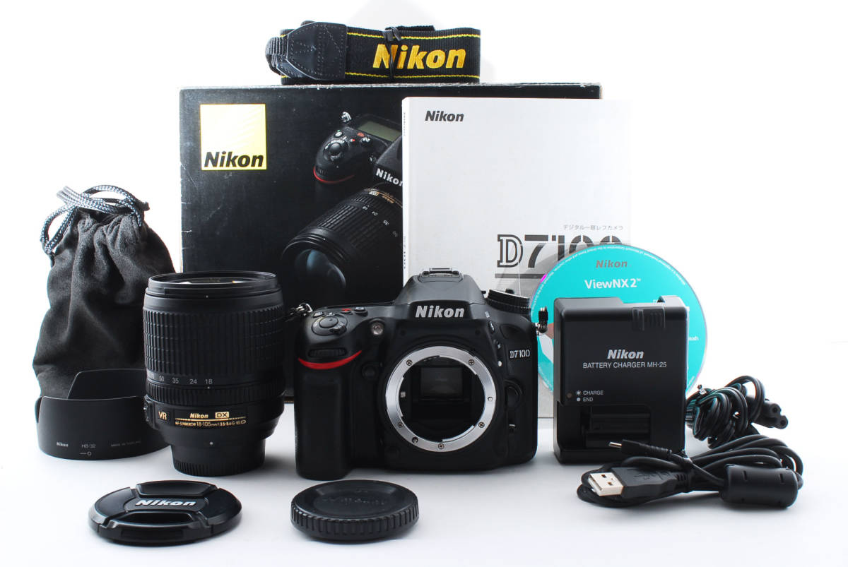 美しい 18-105 D7100 Nikon ニコン □美品□ VR NK-27M23-386 約2400万