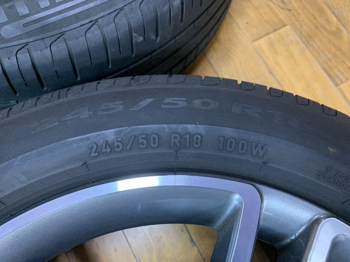 メルセデスベンツ　アルミホイール　8J×18H2 ピレリ245/50R18 4本セット　中古品_画像4