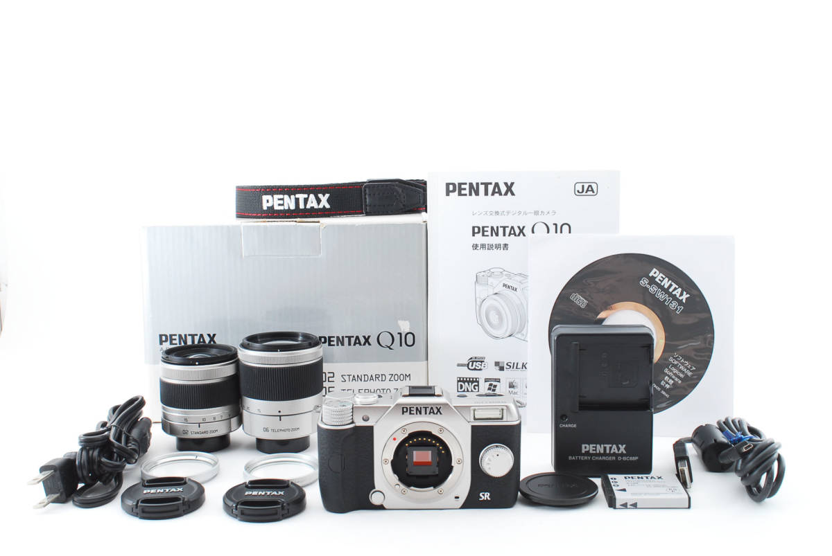 大特価 06 + 02 シルバー デジタルカメラ ミラーレス一眼 Q10 PENTAX