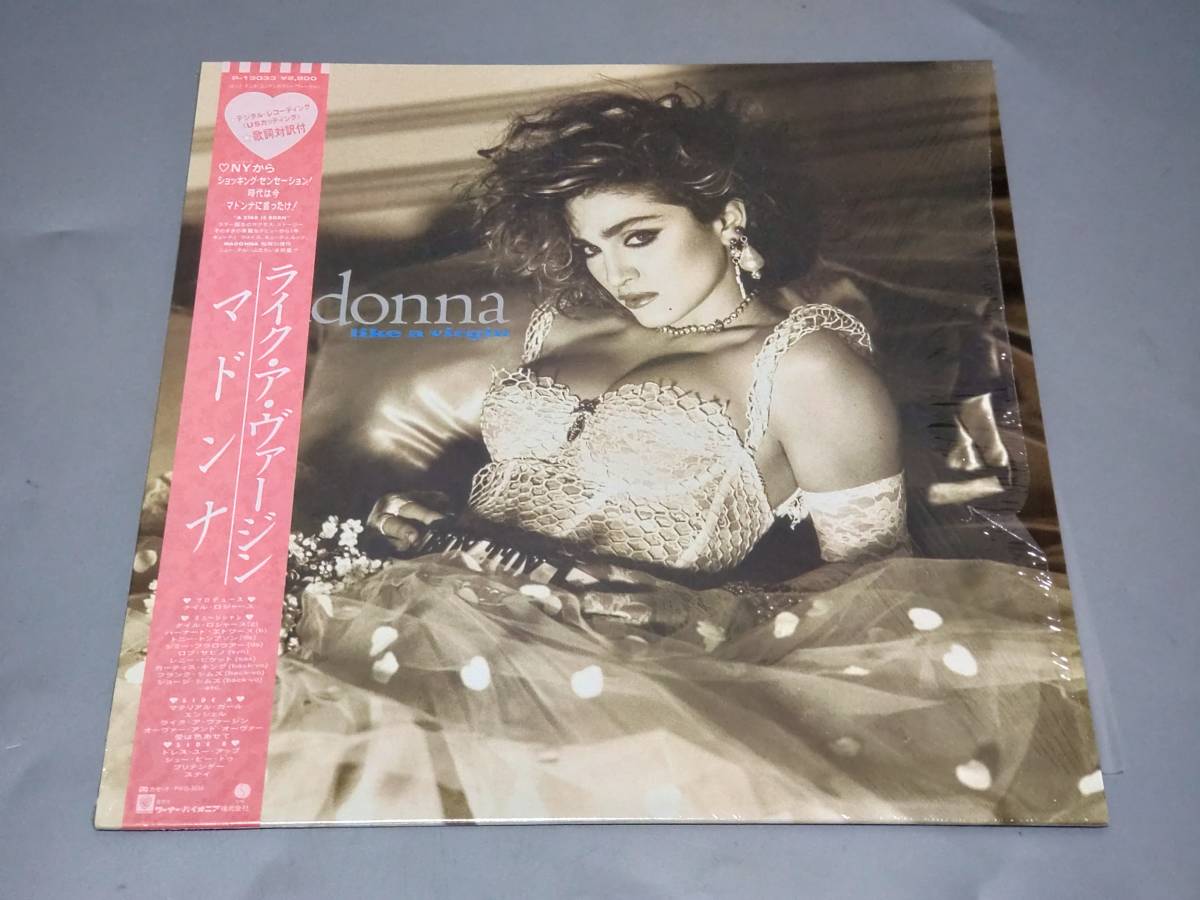 c9367◆昭和レトロ◆帯付きLPレコード「Like A Virgin(ライク・ア・ヴァージン)」Madonna(マドンナ)_画像1