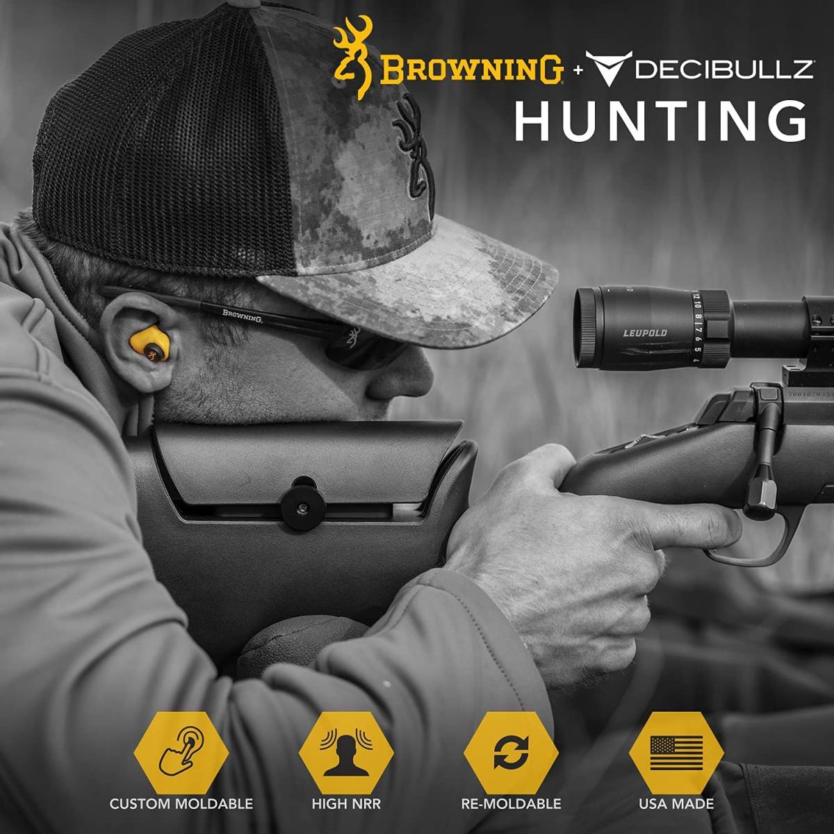 新品国内在庫 Browning Moldable Ear Plugs ブローニング 耳栓 イヤープラグ 射撃 狩猟