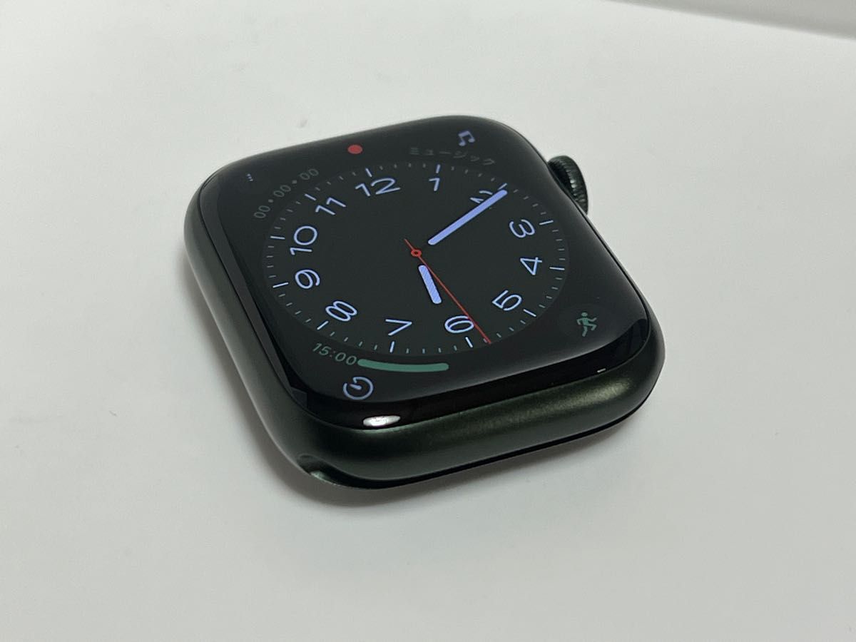 極美品　Apple Watch Series 7 GPSモデル グリーンアルニウムケース　45mm バッテリー100%