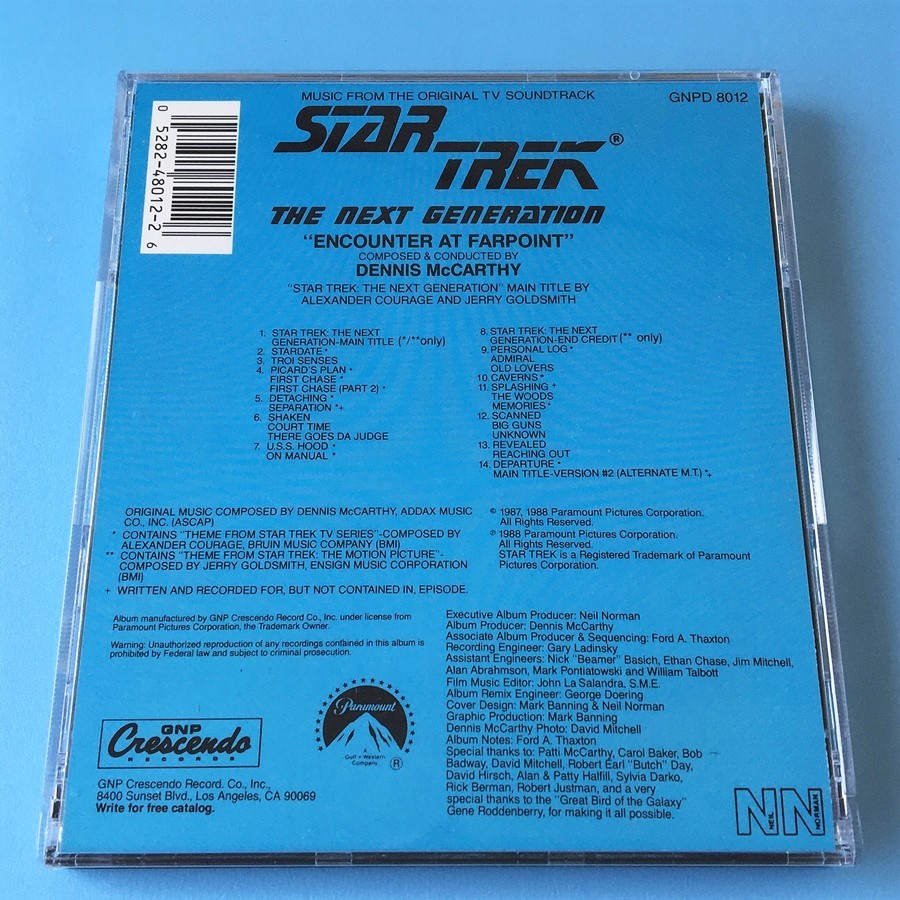 [bcg]/ 美品 CD /『スター・トレック ネクスト・ジェネレーション / オリジナルTV サウンドトラック（Star Trek The Next Generation）』_画像2