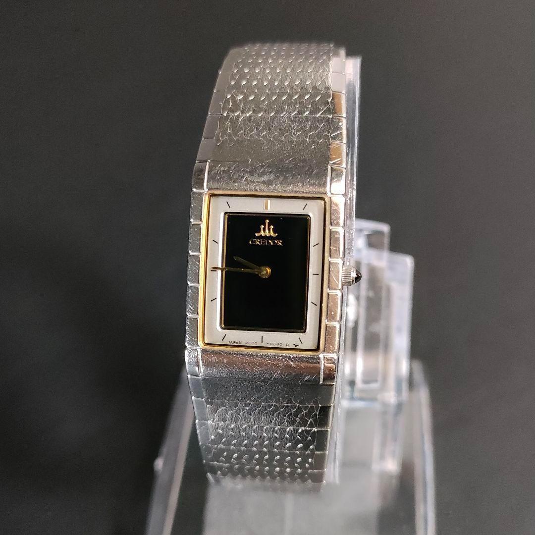 宅配 極美品【稼働品】SEIKO セイコー クレドール 2F70 ブラック