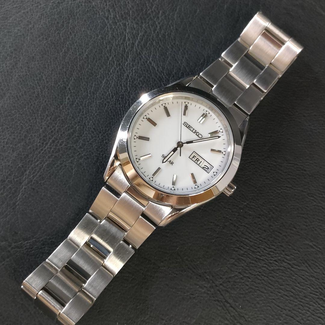 極美品【稼働品】SEIKO　セイコースピリット　V158　ホワイト　ソーラー_画像8