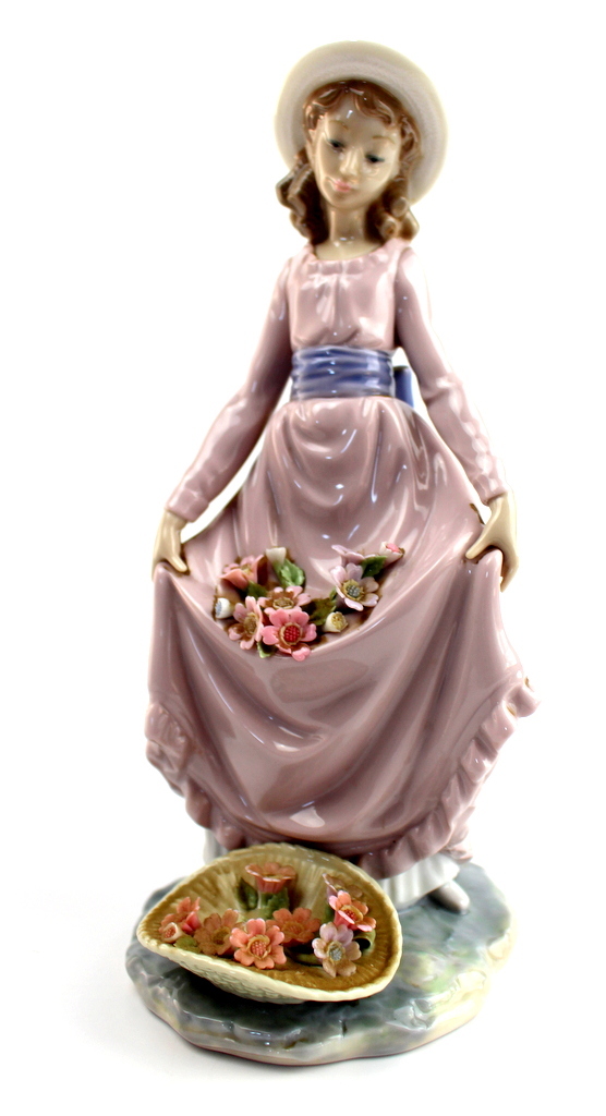 リヤドロ Lladro 花バスケット 5027 Flowers in the Basket 1992年