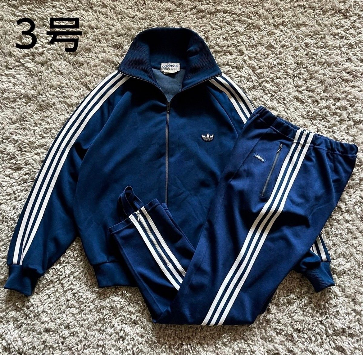 adidas 80s トラックジャケット デサント ジャージ ネイビー 3号 | www