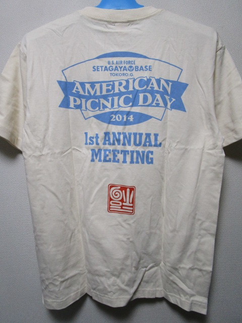 新品！所ジョージ主催！世田谷ベース AMERICAN PICNIC DAY 2014ｘトイズマッコイ プリントＴシャツ・Ｌ（アメリカンピクニックデイ岡本博）