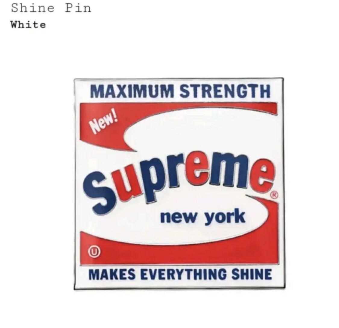 【Supreme】shine Pin ピンバッチ 新品 激レア / ピンバッジ ピンズ PIN シュプリーム ボックスロゴ BOXロゴ BOXLOGO ノベルティ セット_画像1