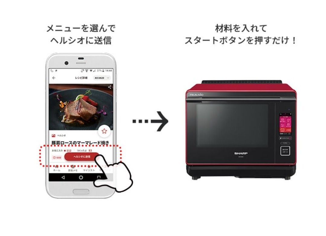 美品】シャープ ウォーターオーブン ヘルシオ AX-XA20-R SHARP