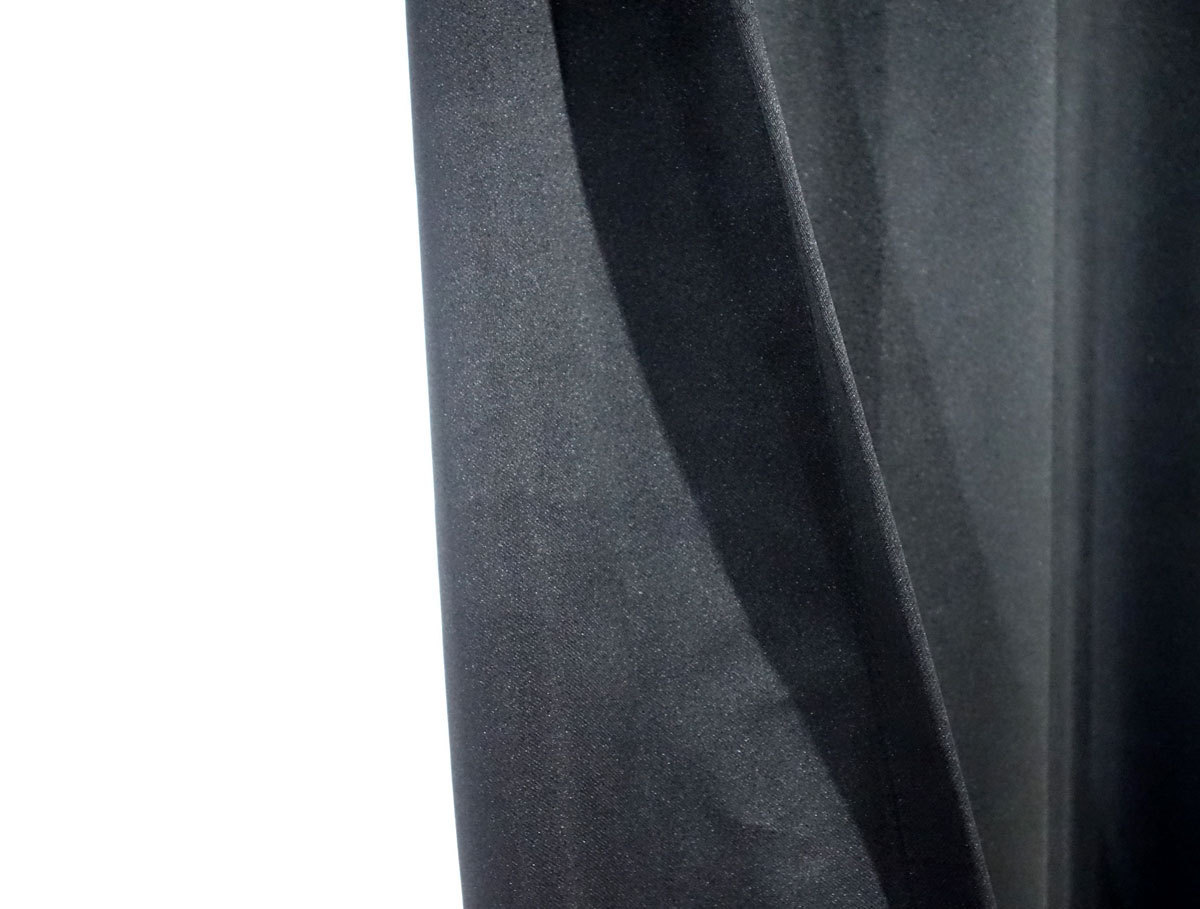 幅200×丈178cm【1枚】遮光カーテン 形状記憶加工 ウォッシャブル 断熱 ドレープカーテン 片開き ブラック arrow200-178BK_画像2