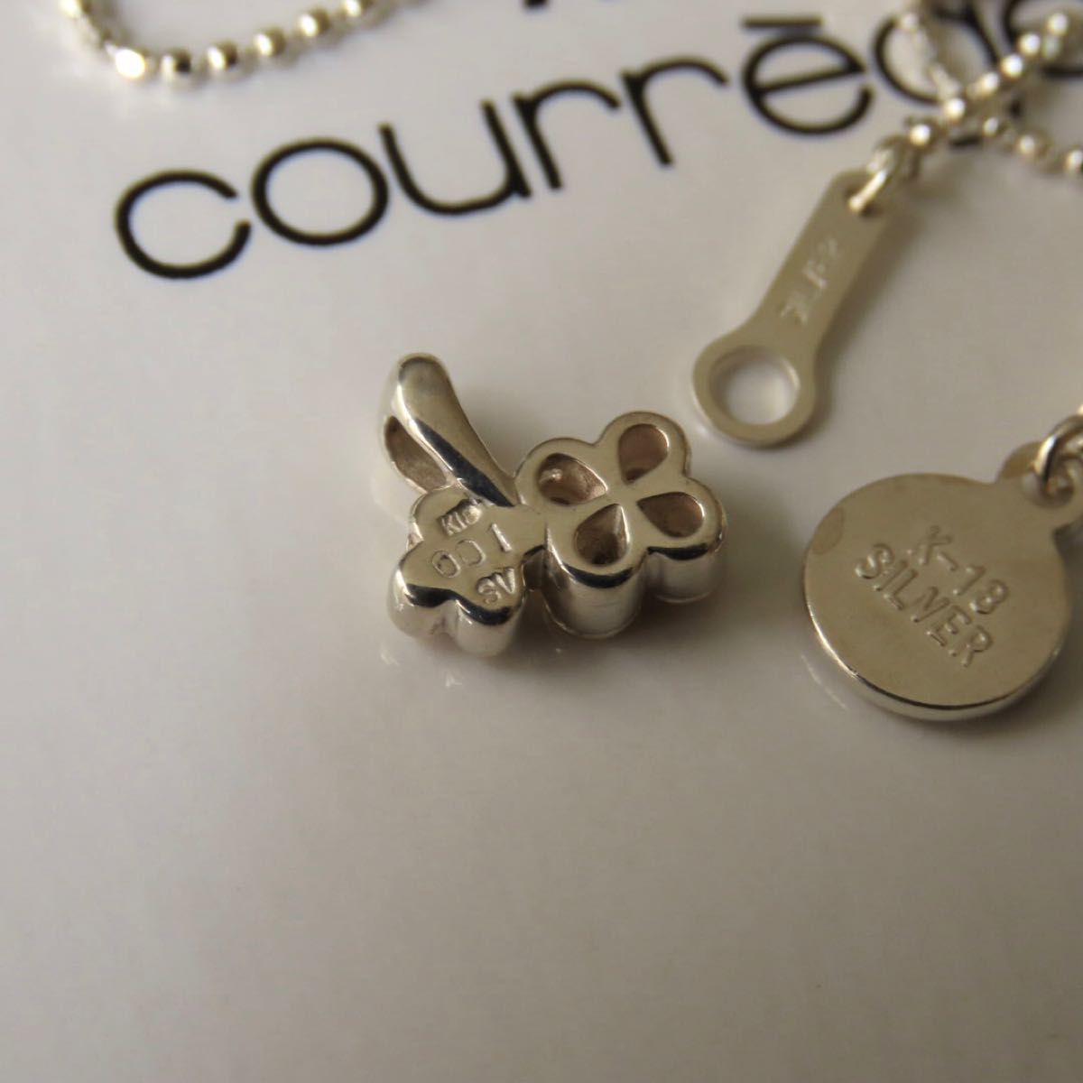 クレージュ ネックレス silver k18 ダイヤモンド シルバー クレージュ ネックレス silver k18 ダイヤモンド シルバー