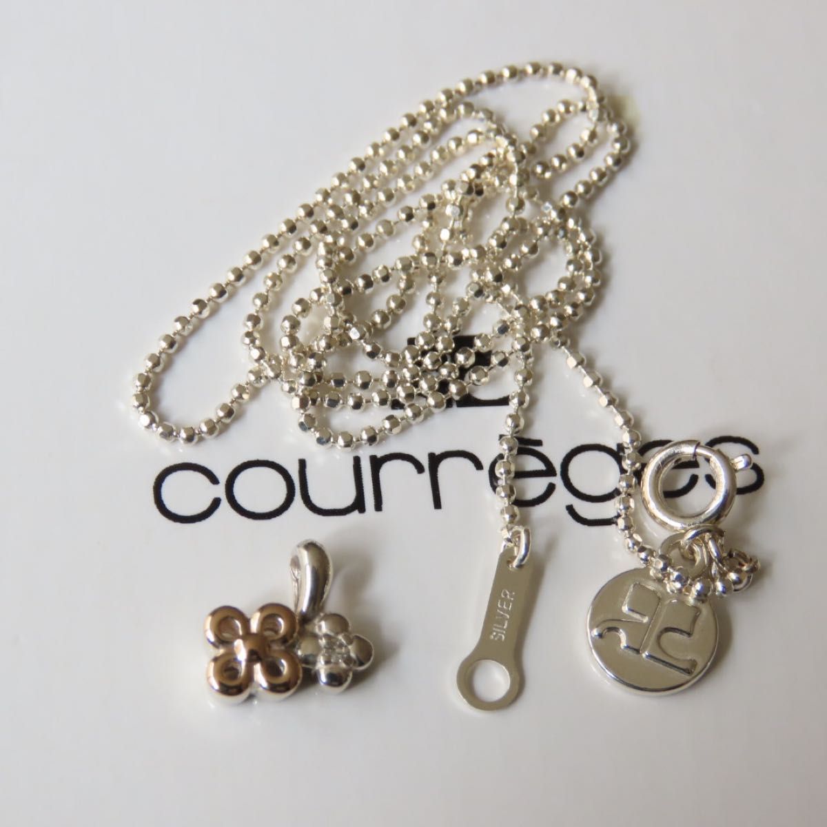 クレージュ ネックレス silver k18 ダイヤモンド シルバー クレージュ ネックレス silver k18 ダイヤモンド シルバー