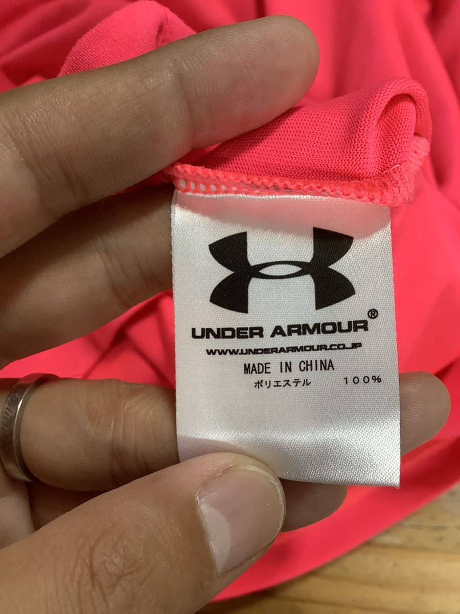 へ1194 UNDER ARMOUR アンダーアーマー メッシュ半袖Tシャツ レディース SM ピンク ドライ 速乾_画像4