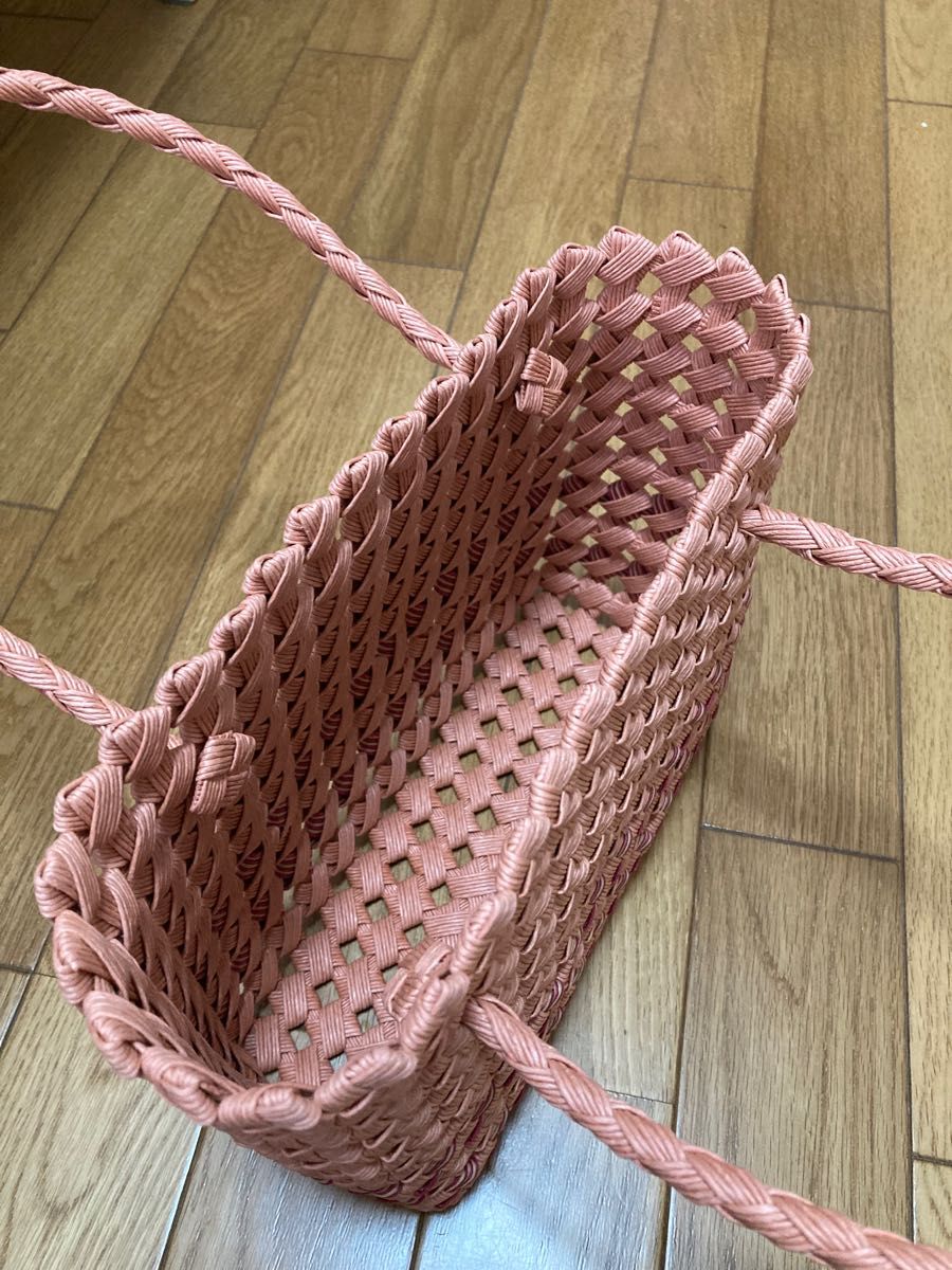花結び編み ハンドメイド クラフトバンドバック✨ - かごバッグ