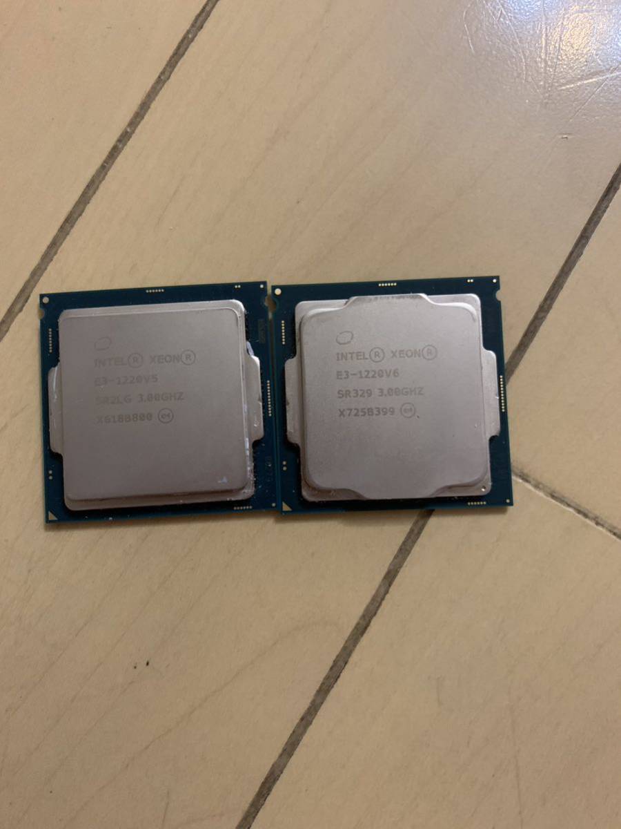 CPU Intel XEON 3.00GHz E3-1220V6 V5 2個セット_画像1