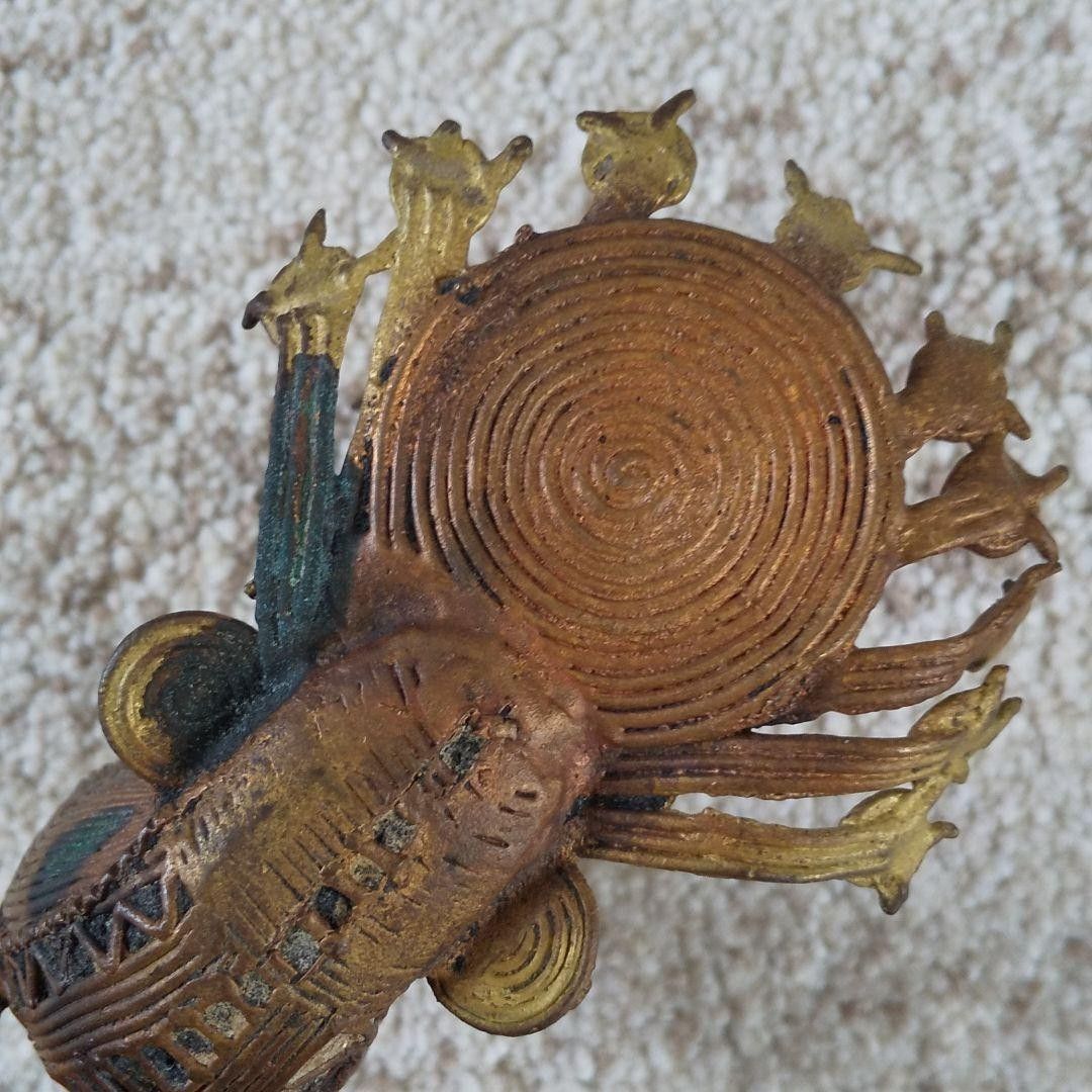 インド 孔雀 置物 ヴィンテージ 古美術 アジアン雑貨 エスニック インテリア 民族 工芸品 ボヘミアン ビンテージ 古い 蚤の市
