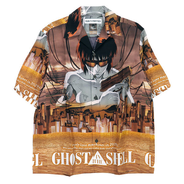 WACKO MARIA ワコマリア x GHOST IN THE SHELL/攻殻機動隊 HAWAIIAN SHIRT GITS-WM-HI01 ショートスリーブ ハワイアン シャツ_画像1