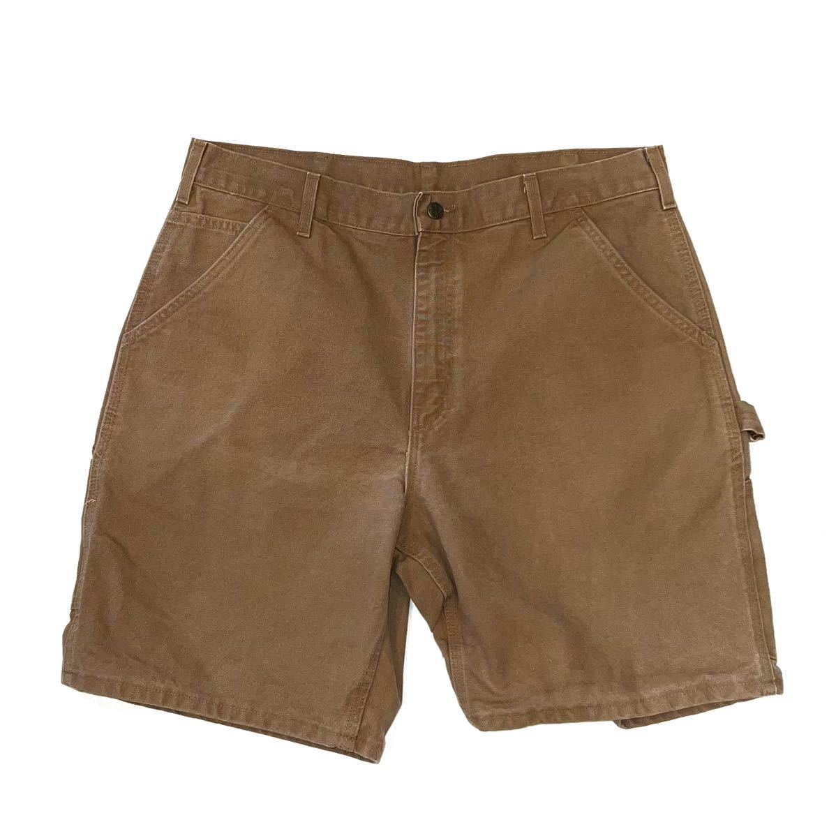 100%本物 ダック地 カーハート Carhartt 【USA製】90s ペインターショーツ ビンテージ アメリカ製 茶/ブラウン系 メンズW36 ハーフパンツ 短パン ボトムス 100%本物 ダック地 カーハート Carhartt 【USA製】90s ペインターショーツ ビンテージ アメリカ製 茶/ブラウン系 メンズW36 ハーフパンツ 短パン ボトムス