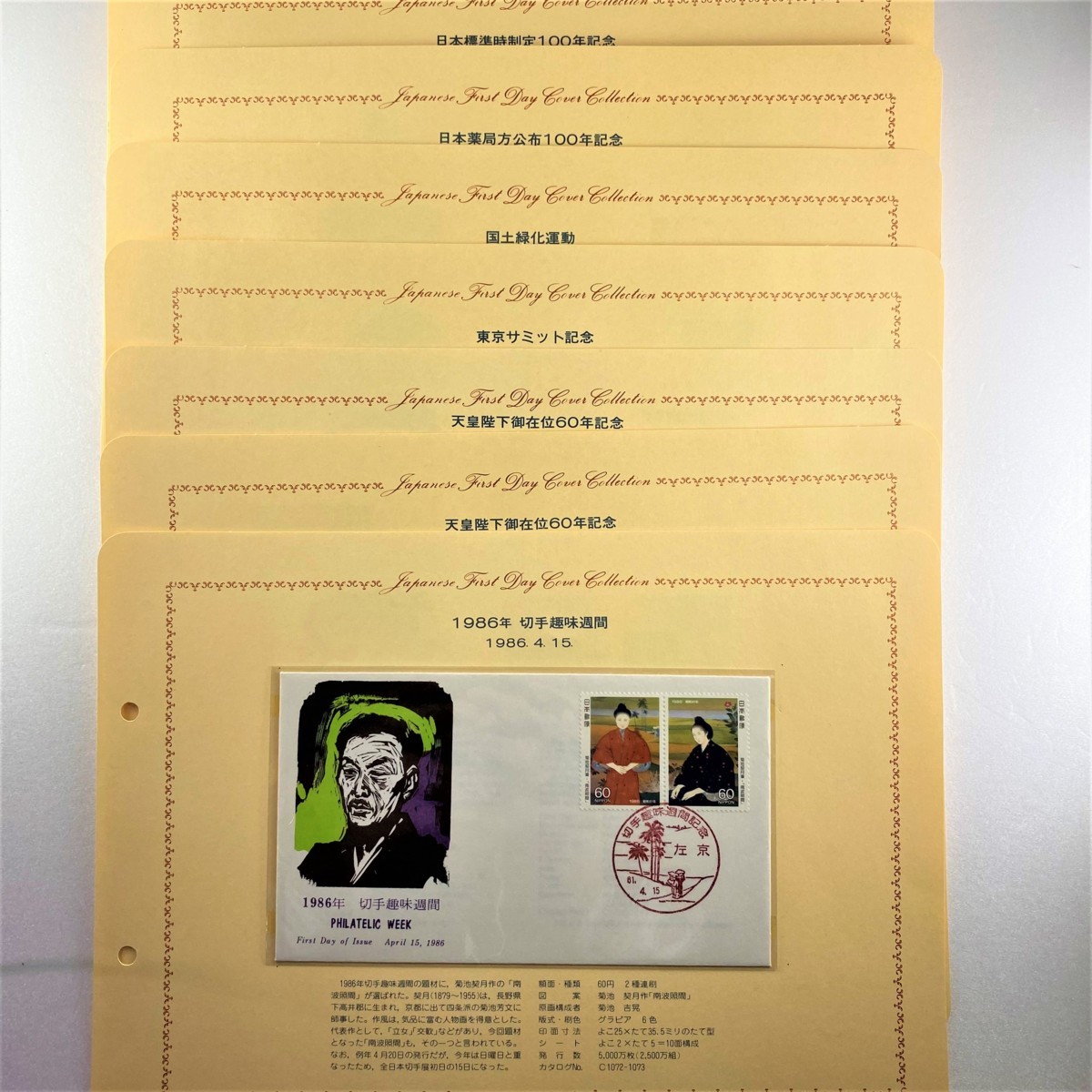 ◇◆日本FDCコレクション 1986年 31種◆◇FDC 初日カバー 風景印 コレクション 説明書き付 収集家放出品 8080_画像4
