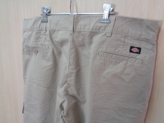 b323◆Dickies Flex レギュラーフィット ストレッチ ワークショーツ◆ディッキーズ size38 リップストップ WR353RDS カーキ ハーフパンツ5G_画像3