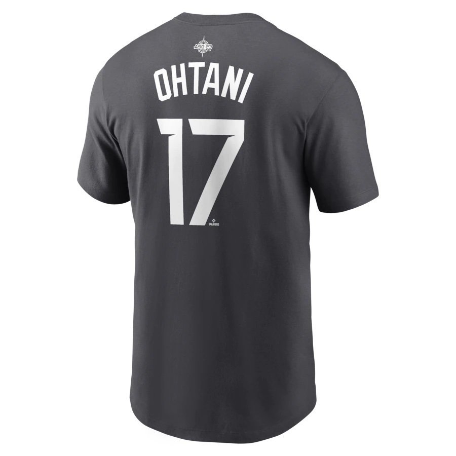 【XLサイズ】大谷翔平 NIKE オールスターTシャツ2023 SHOHEI OHTANI AMERICAN LEAGUE MLB ALL-STAR GAME NAME&NUMBER T-SHIRT ANTHRACITE_画像3