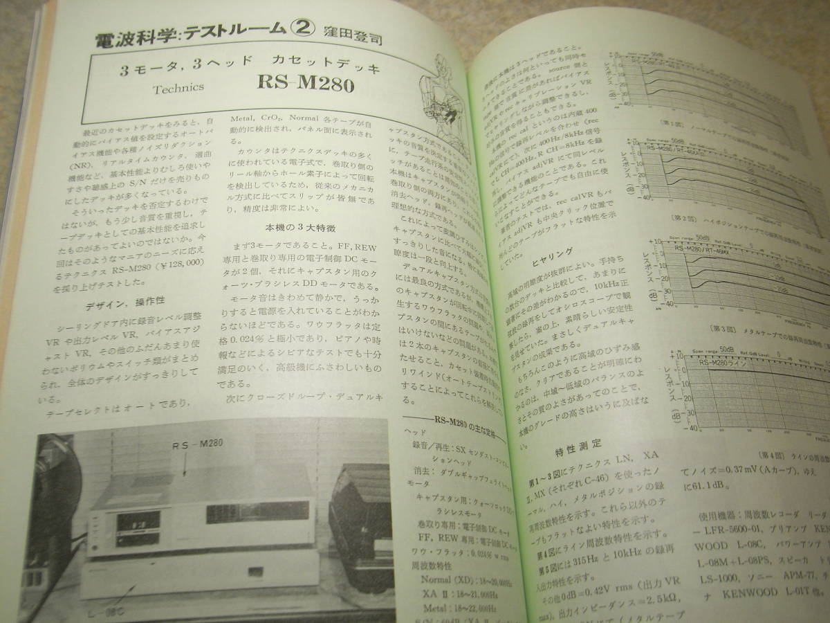 電波科学　1981年11月号　赤井GX-77/GX-747の特徴　EEポジション用オープンテープ　パイオニアCT-980/デンオンDP-100M/テクニクスRS-M280_画像10