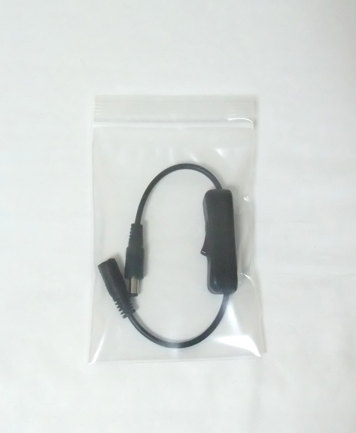  switch attaching outer diameter 5.5mm inside diameter 2.1mm size DC power supply extension cable 28cm( black color, new goods )