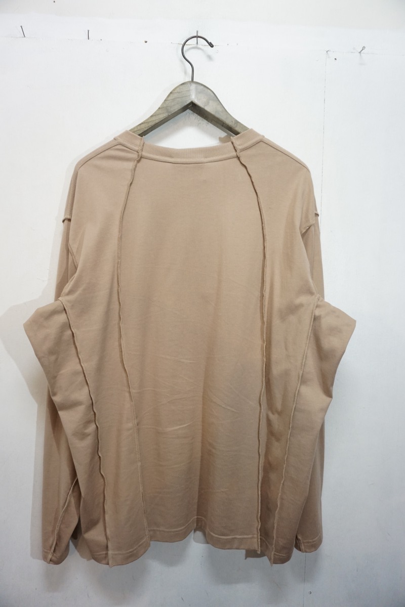 売れ筋アイテムラン 茶 NF222T01 カットソー Tシャツ 切替 長袖