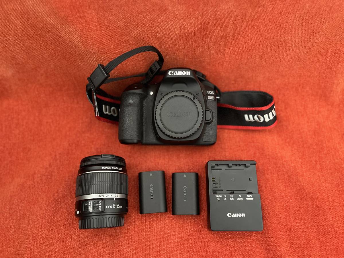 完動美品】CANON EOS 80D ボディ レンズ セット 充電器 バッテリー2つ