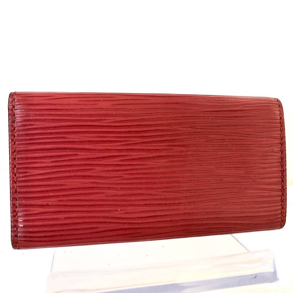 ■美品■LOUIS VUITTON ルイヴィトン エピ カスティリアンレッド ミュルティクレ4 キーケース 4連 刻印あり レザー ゴールド金具