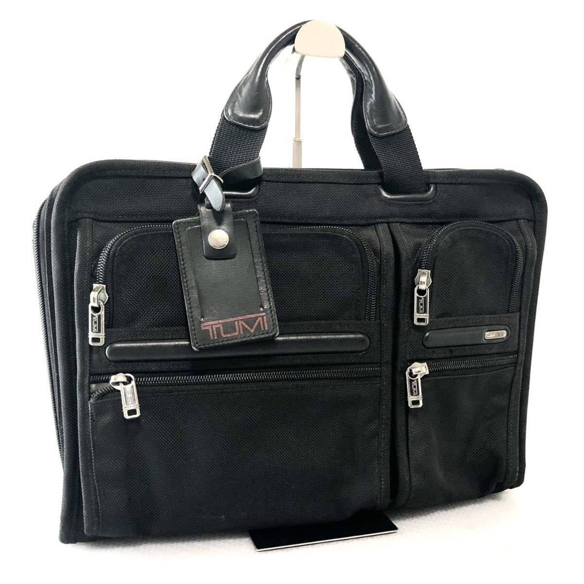 極美品 TUMI ビジネスバッグ 2way A4可 ナイロン レザー ブラック - バッグ