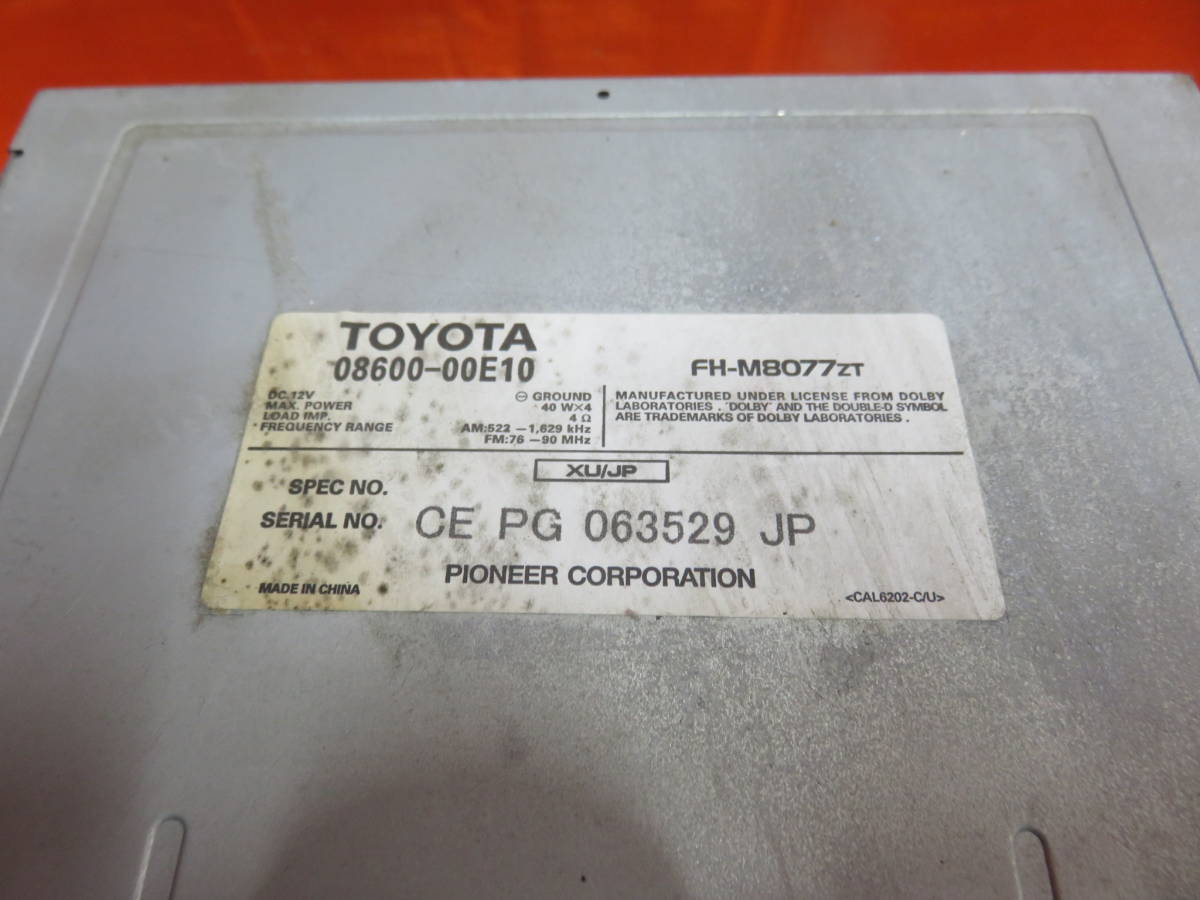 BY4760 с гарантией Toyota оригинальный 2DIN CD& кассетная магнитола, тюнер панель /08600-00E10 / Isis Ipsum др. * маленькая царапина немного состояние хороший 