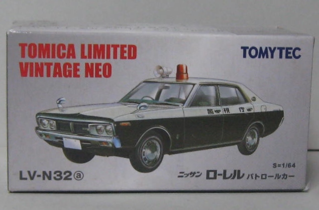 TOMICA LIMITED VINTAGE NEO LV-N32a 1/64 NISSAN LAUREL TOKYO METRO POLICE