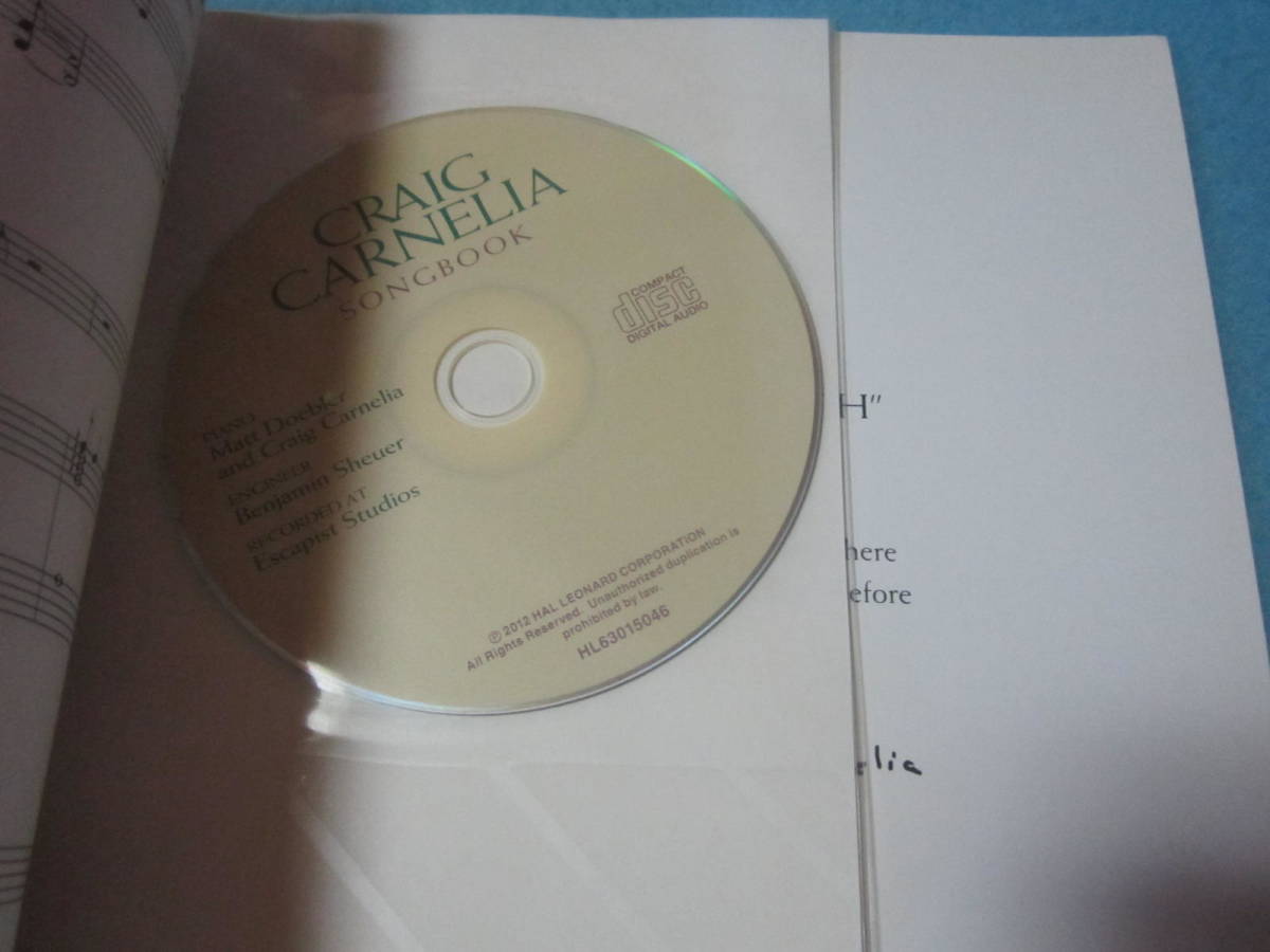 輸入ピアノ　ヴォーカル　ギター用楽譜　Craig Carnelia Songbook　CD付き　 クレイグ・カルネリア　_画像7