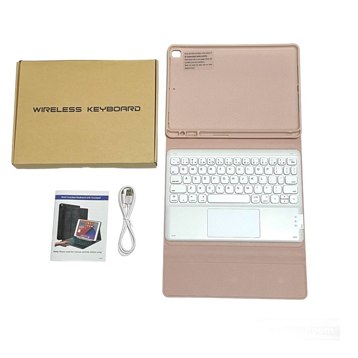 wireless  HB309 ROSE GOLD Multi-Function Keyboard with Touchpad ピンク キーボード＋ケースの画像2