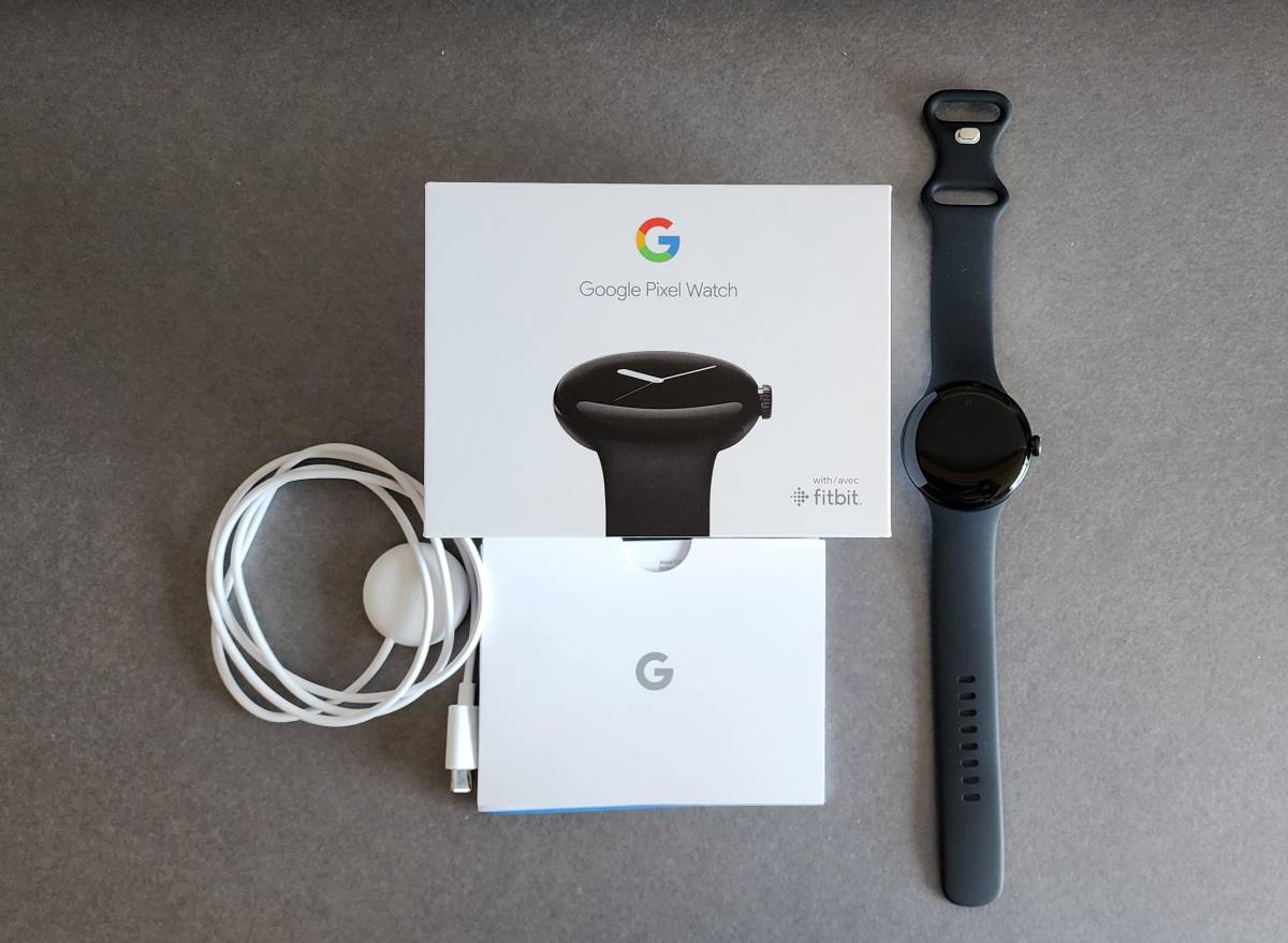 ほぼ新品☆Google グーグル Pixel Watch Matte Black Obsidianバンド