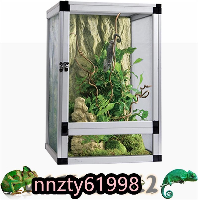  new goods! reptiles cage breeding case amphibia for insect breeding container small animals for transparent breeding box ventilation cage small size reptiles assembly type 45*45*80cm