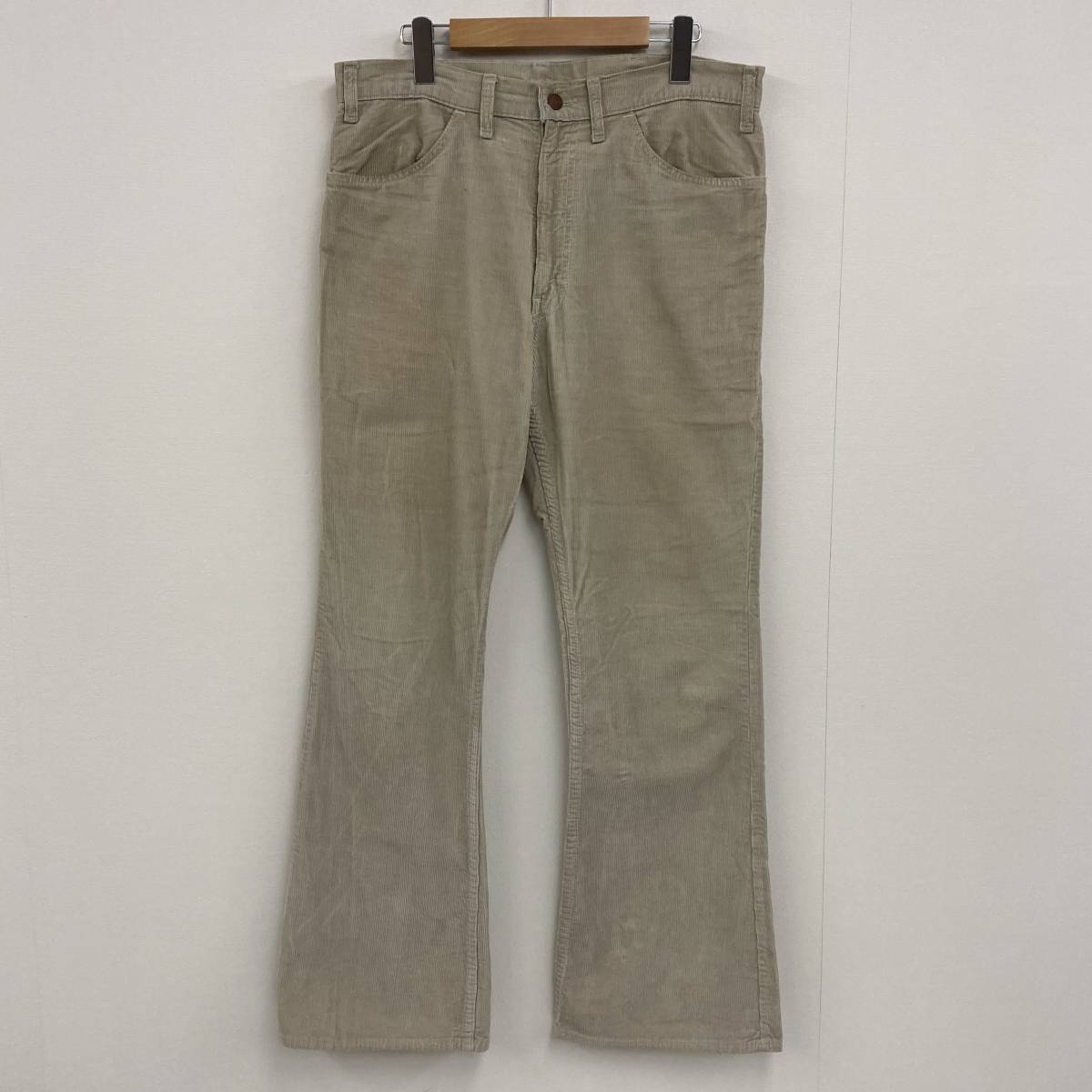 60s 70s LEVI'S USA製 コーデュロイ フレアパンツ 35刻印 LEVIS リーバイス ベルボトム 646 517 ビッグE 42TALON 白タブ VINTAGE 3060239_画像1