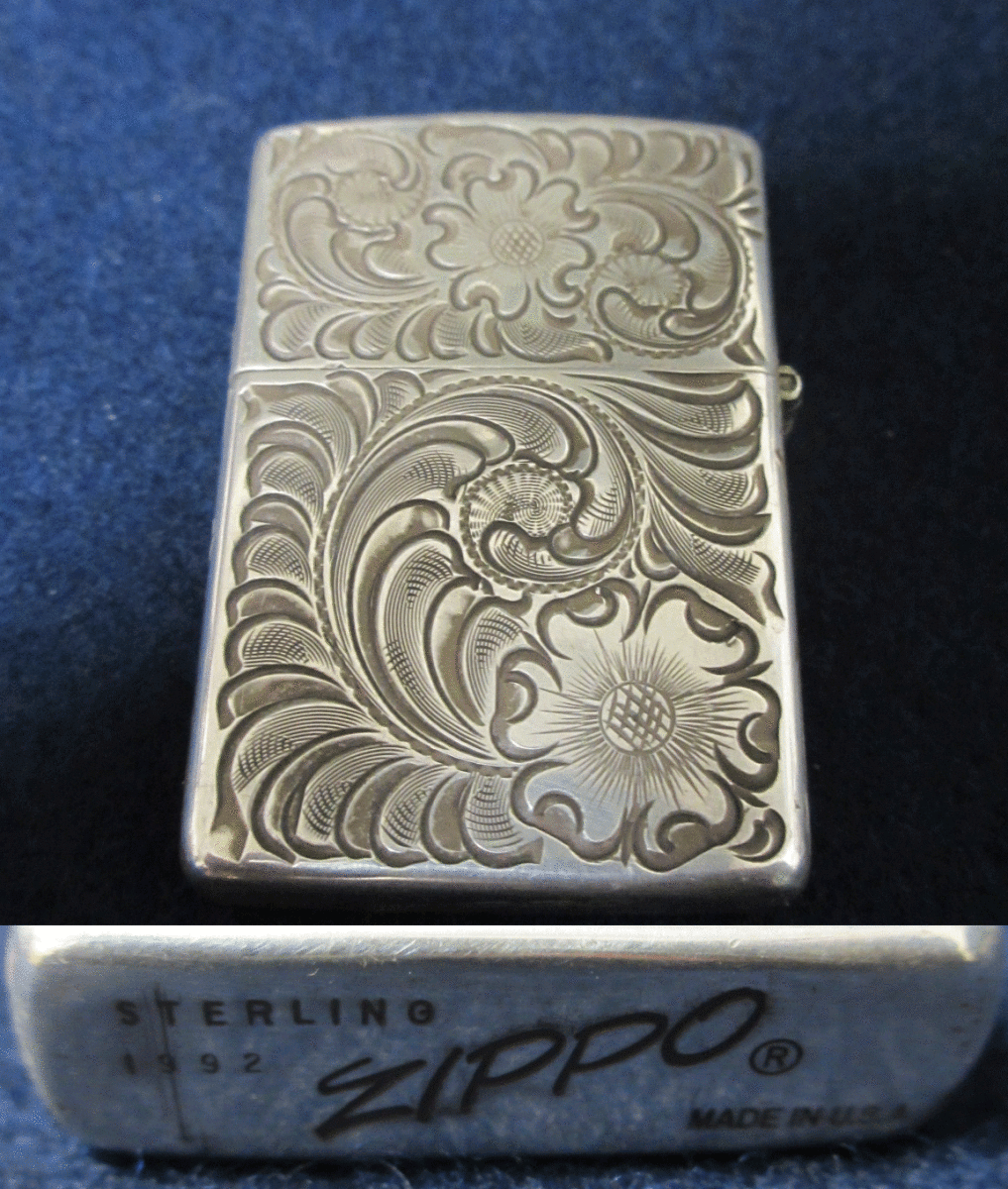 zippo ジッポー 年 スターリング Sterling イタリック 通販