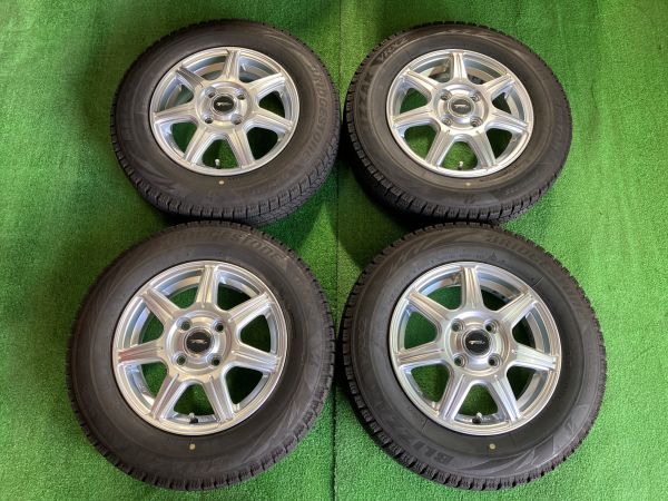 送料無料 スタッドレスセット ブリヂストン ブリザック VRX2 145/80R13 2022年製造 タント スペーシア N-BOX ワゴンR ミラ_画像1