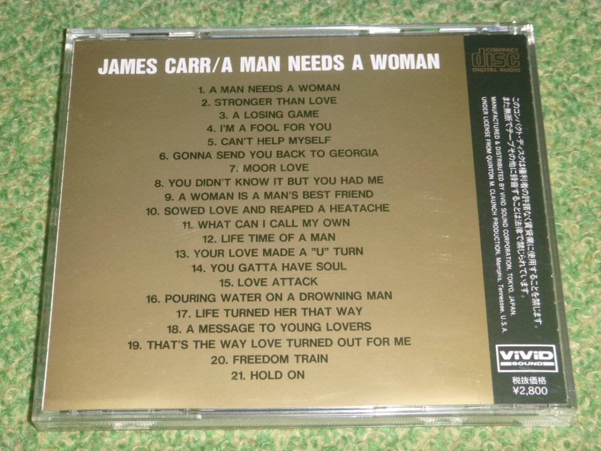 James Carr　/　A MAN NEEDS A WOMAN　/　 /　ジェイムス・カー_画像2