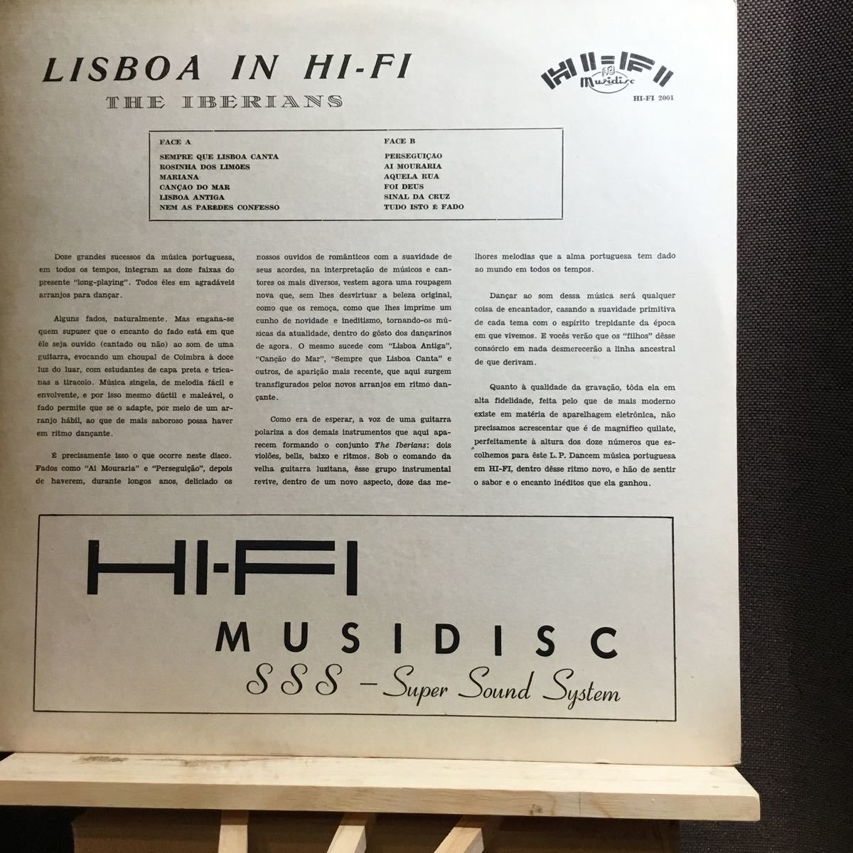 LP★ブラジル盤レア!! THE IBERIANS / LISBOA IN HI-FI ファド ポルトガル HI FI 2001_画像2