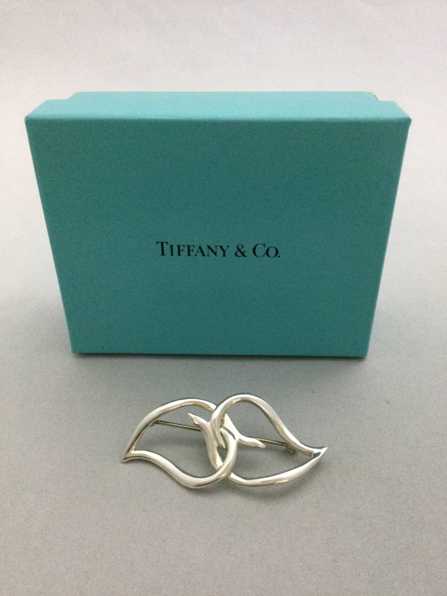 TIFFANY&Co.　ティファニー　リーフ　ブローチ　シルバー　アクセサリー　925【B835993】_画像1