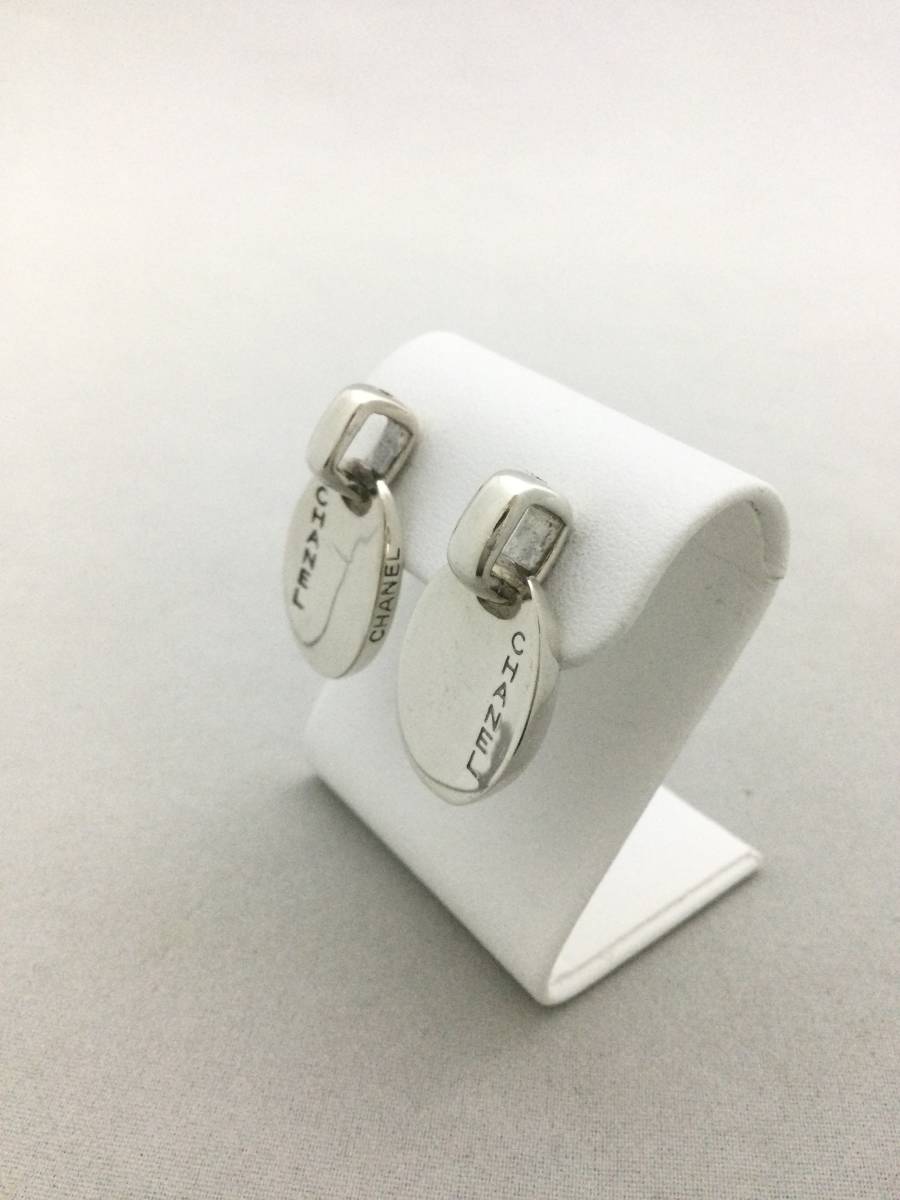 楽天 CHANEL シャネル オーバル ロゴ ピアス シルバー アクセサリー
