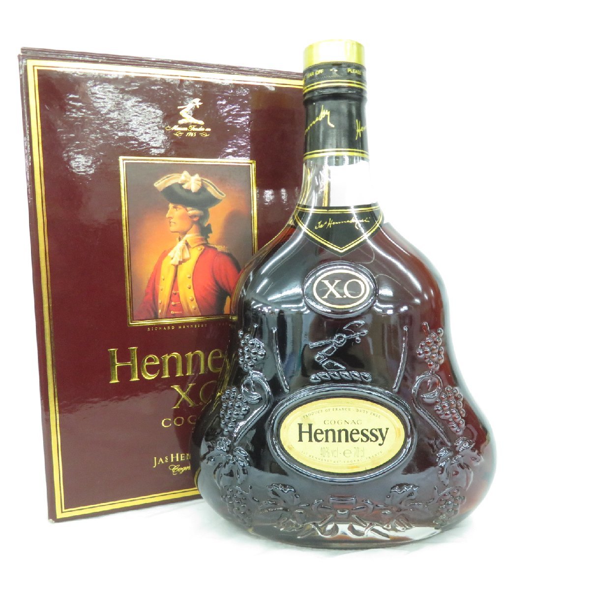 未開栓】Hennessy ヘネシー XO 金キャップ クリアボトル ブランデー