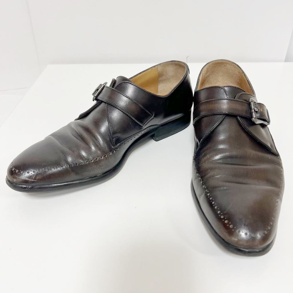 Berluti シングルモンク レザーシューズ 7 1/2 ブラウン-